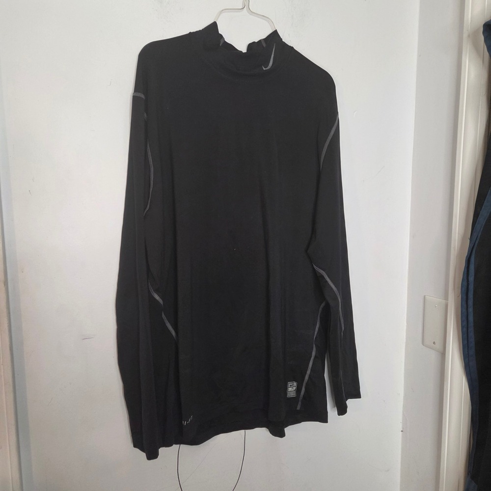 Nike Golf Tour Performance Dri-FIT Black Mock Neck Long Sleeve Shirt XL Mens